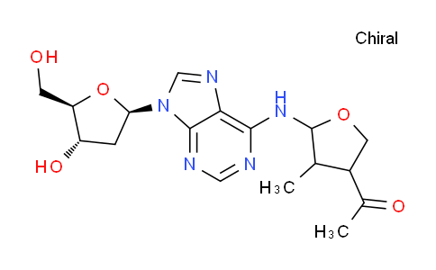 CAS No. 97994-65-5, 1-(5-((9-((2R,4S,5R)-4-Hydroxy-5-(hydroxymethyl)tetrahydrofuran-2-yl)-9H-purin-6-yl)amino)-4-methyltetrahydrofuran-3-yl)ethanone