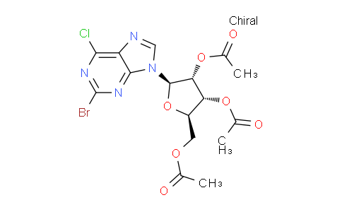 CAS No. 40896-58-0, (2R,3R,4R,5R)-2-(Acetoxymethyl)-5-(2-bromo-6-chloro-9H-purin-9-yl)tetrahydrofuran-3,4-diyl diacetate