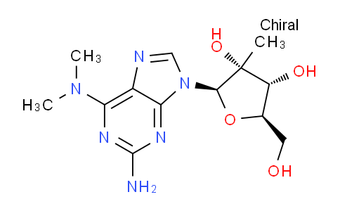 CAS No. 1336975-57-5, (2R,3R,4R,5R)-2-(2-Amino-6-(dimethylamino)-9H-purin-9-yl)-5-(hydroxymethyl)-3-methyltetrahydrofuran-3,4-diol