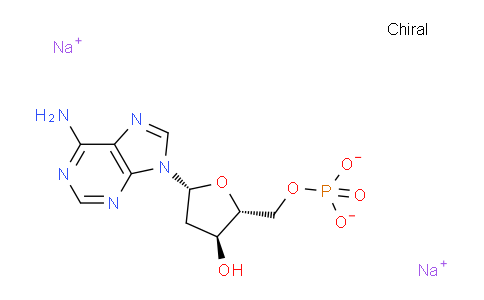 CAS No. 2922-74-9, Sodium ((2R,3S,5R)-5-(6-amino-9H-purin-9-yl)-3-hydroxytetrahydrofuran-2-yl)methyl phosphate