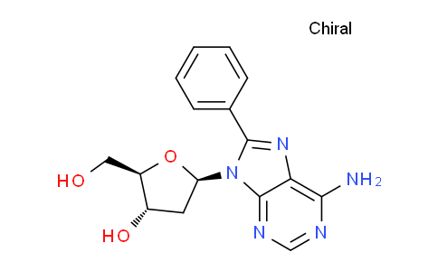 CAS No. 603106-83-8, (2R,3S,5R)-5-(6-Amino-8-phenyl-9H-purin-9-yl)-2-(hydroxymethyl)tetrahydrofuran-3-ol
