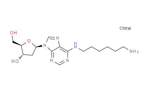 CAS No. 147218-60-8, (2R,3S,5R)-5-(6-((6-Aminohexyl)amino)-9H-purin-9-yl)-2-(hydroxymethyl)tetrahydrofuran-3-ol