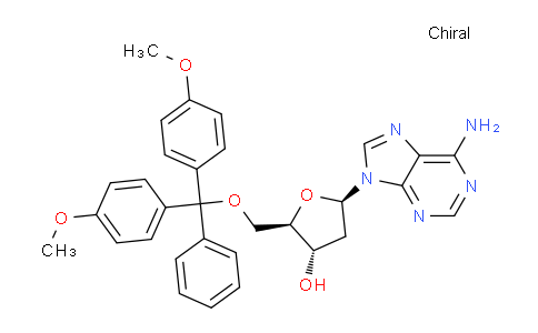 CAS No. 17331-22-5, (2R,3S,5R)-5-(6-Amino-9H-purin-9-yl)-2-((bis(4-methoxyphenyl)(phenyl)methoxy)methyl)tetrahydrofuran-3-ol