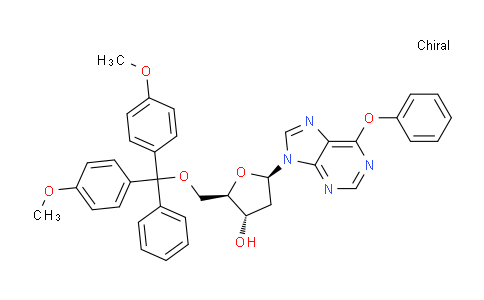 CAS No. 133471-08-6, (2R,3S,5R)-2-((Bis(4-methoxyphenyl)(phenyl)methoxy)methyl)-5-(6-phenoxy-9H-purin-9-yl)tetrahydrofuran-3-ol