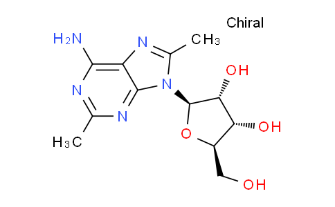 CAS No. 63954-66-5, (2R,3R,4S,5R)-2-(6-Amino-2,8-dimethyl-9H-purin-9-yl)-5-(hydroxymethyl)tetrahydrofuran-3,4-diol