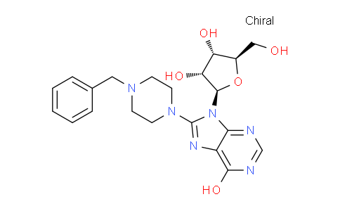 CAS No. 957507-15-2, (2R,3R,4S,5R)-2-(8-(4-Benzylpiperazin-1-yl)-6-hydroxy-9H-purin-9-yl)-5-(hydroxymethyl)tetrahydrofuran-3,4-diol