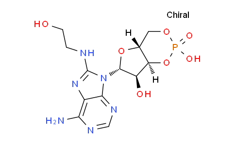 CAS No. 33823-17-5, (4AR,6R,7R,7aS)-6-(6-amino-8-((2-hydroxyethyl)amino)-9H-purin-9-yl)-2,7-dihydroxytetrahydro-4H-furo[3,2-d][1,3,2]dioxaphosphinine 2-oxide