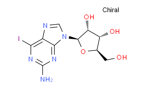 CAS No. 13153-32-7, (2R,3R,4S,5R)-2-(2-Amino-6-iodo-9H-purin-9-yl)-5-(hydroxymethyl)tetrahydrofuran-3,4-diol