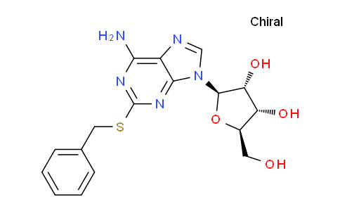 CAS No. 43157-48-8, (2R,3R,4S,5R)-2-(6-Amino-2-(benzylthio)-9H-purin-9-yl)-5-(hydroxymethyl)tetrahydrofuran-3,4-diol