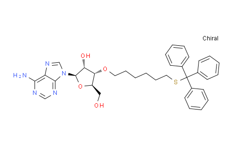 CAS No. 161016-93-9, (2R,3R,4S,5R)-2-(6-Amino-9H-purin-9-yl)-5-(hydroxymethyl)-4-((6-(tritylthio)hexyl)oxy)tetrahydrofuran-3-ol