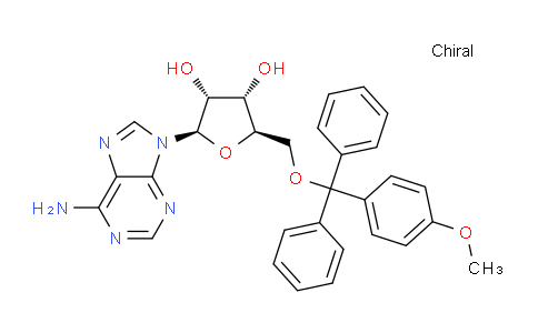 CAS No. 51600-11-4, (2R,3R,4S,5R)-2-(6-Amino-9H-purin-9-yl)-5-(((4-methoxyphenyl)diphenylmethoxy)methyl)tetrahydrofuran-3,4-diol