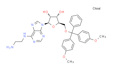 CAS No. 138906-62-4, (2R,3R,4S,5R)-2-(6-((2-Aminoethyl)amino)-9H-purin-9-yl)-5-((bis(4-methoxyphenyl)(phenyl)methoxy)methyl)tetrahydrofuran-3,4-diol