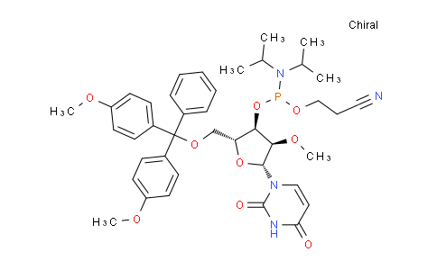 CAS No. 110764-79-9, 5'-O-(4,4'-Dimethoxytrityl)-2'-O-methyluridine-3'-(2-cyanoethyl-N,N-diisopropyl)phosphoramidite