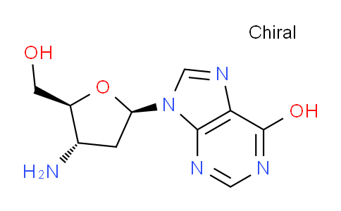 CAS No. 1222689-74-8, 9-((2R,4S,5S)-4-Amino-5-(hydroxymethyl)tetrahydrofuran-2-yl)-9H-purin-6-ol