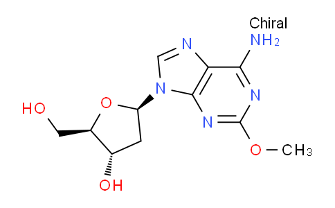 CAS No. 24757-70-8, (2R,3S,5R)-5-(6-Amino-2-methoxy-9H-purin-9-yl)-2-(hydroxymethyl)tetrahydrofuran-3-ol