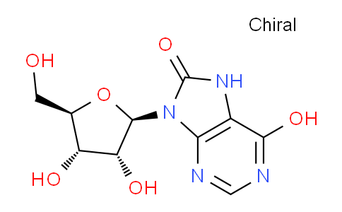 CAS No. 63699-77-4, 9-((2R,3R,4S,5R)-3,4-Dihydroxy-5-(hydroxymethyl)tetrahydrofuran-2-yl)-6-hydroxy-7H-purin-8(9H)-one
