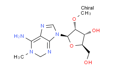 CAS No. 91101-00-7, (2R,3R,4R,5R)-5-(6-Amino-1-methyl-1H-purin-9(2H)-yl)-2-(hydroxymethyl)-4-methoxytetrahydrofuran-3-ol