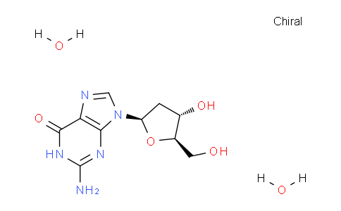 CAS No. 40773-29-3, 2-Amino-9-((2R,4S,5R)-4-hydroxy-5-(hydroxymethyl)tetrahydrofuran-2-yl)-1H-purin-6(9H)-one dihydrate