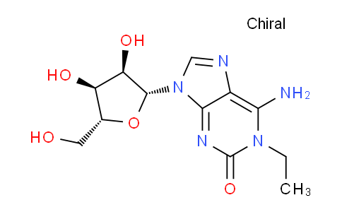 CAS No. 73691-64-2, 6-Amino-9-((2R,3R,4S,5R)-3,4-dihydroxy-5-(hydroxymethyl)tetrahydrofuran-2-yl)-1-ethyl-1H-purin-2(9H)-one