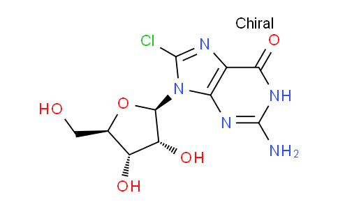 CAS No. 2104-68-9, 2-Amino-8-chloro-9-((2R,3R,4S,5R)-3,4-dihydroxy-5-(hydroxymethyl)tetrahydrofuran-2-yl)-1H-purin-6(9H)-one