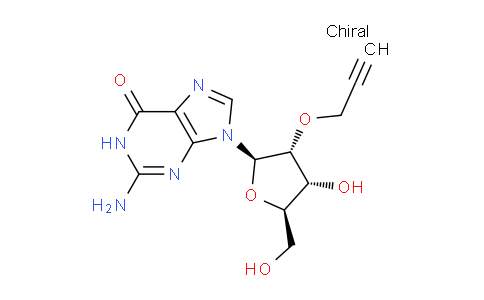 CAS No. 206552-86-5, 2-Amino-9-((2R,3R,4R,5R)-4-hydroxy-5-(hydroxymethyl)-3-(prop-2-yn-1-yloxy)tetrahydrofuran-2-yl)-1H-purin-6(9H)-one