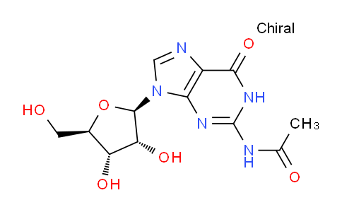 CAS No. 21967-06-6, N-(9-((2R,3R,4S,5R)-3,4-Dihydroxy-5-(hydroxymethyl)tetrahydrofuran-2-yl)-6-oxo-6,9-dihydro-1H-purin-2-yl)acetamide