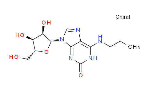 CAS No. 23541-27-7, 9-((2R,3R,4S,5R)-3,4-Dihydroxy-5-(hydroxymethyl)tetrahydrofuran-2-yl)-6-(propylamino)-1H-purin-2(9H)-one