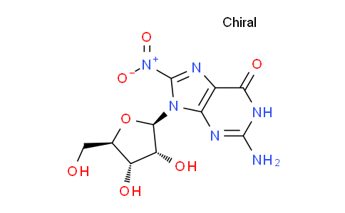 CAS No. 337536-53-5, 2-Amino-9-((2R,3R,4S,5R)-3,4-dihydroxy-5-(hydroxymethyl)tetrahydrofuran-2-yl)-8-nitro-1H-purin-6(9H)-one