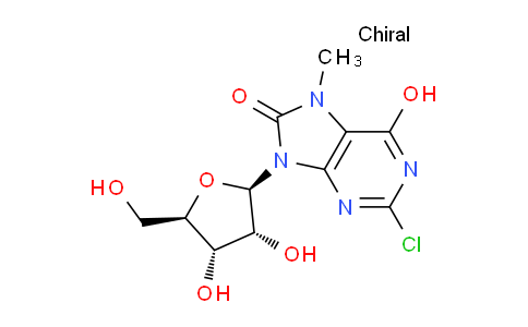 CAS No. 114039-29-1, 2-Chloro-9-((2R,3R,4S,5R)-3,4-dihydroxy-5-(hydroxymethyl)tetrahydrofuran-2-yl)-6-hydroxy-7-methyl-7H-purin-8(9H)-one