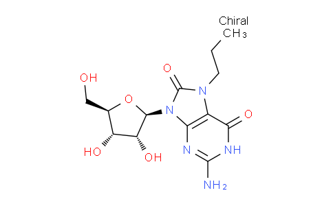 CAS No. 126092-77-1, 2-Amino-9-((2R,3R,4S,5R)-3,4-dihydroxy-5-(hydroxymethyl)tetrahydrofuran-2-yl)-7-propyl-1H-purine-6,8(7H,9H)-dione