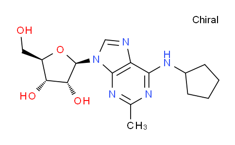 CAS No. 222159-14-0, (2R,3R,4S,5R)-2-(6-(Cyclopentylamino)-2-methyl-9H-purin-9-yl)-5-(hydroxymethyl)tetrahydrofuran-3,4-diol