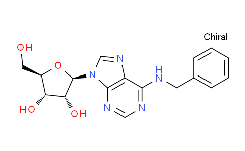 CAS No. 4294-16-0, (2R,3R,4S,5R)-2-(6-(Benzylamino)-9H-purin-9-yl)-5-(hydroxymethyl)tetrahydrofuran-3,4-diol