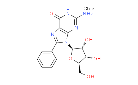 CAS No. 79953-03-0, 2-Amino-9-((2R,3R,4S,5R)-3,4-dihydroxy-5-(hydroxymethyl)tetrahydrofuran-2-yl)-8-phenyl-1H-purin-6(9H)-one