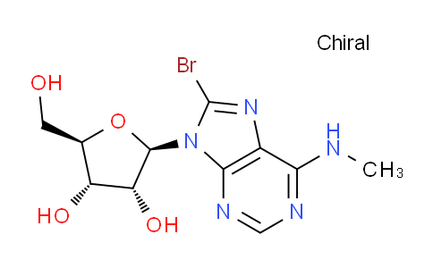 CAS No. 37116-71-5, (2R,3R,4S,5R)-2-(8-Bromo-6-(methylamino)-9H-purin-9-yl)-5-(hydroxymethyl)tetrahydrofuran-3,4-diol