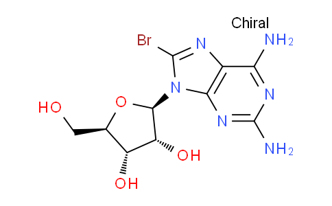 CAS No. 81102-44-5, (2R,3R,4S,5R)-2-(2,6-Diamino-8-bromo-9H-purin-9-yl)-5-(hydroxymethyl)tetrahydrofuran-3,4-diol