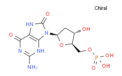 CAS No. 127027-50-3, ((2R,3S,5R)-5-(2-Amino-6,8-dioxo-7,8-dihydro-3H-purin-9(6H)-yl)-3-hydroxytetrahydrofuran-2-yl)methyl dihydrogen phosphate