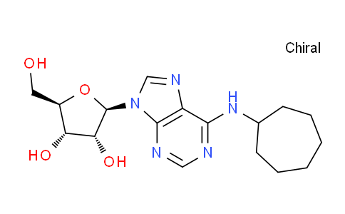CAS No. 41552-83-4, (2R,3R,4S,5R)-2-(6-(Cycloheptylamino)-9H-purin-9-yl)-5-(hydroxymethyl)tetrahydrofuran-3,4-diol