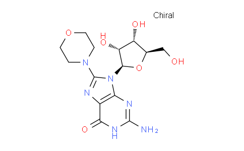 CAS No. 308832-81-7, 2-Amino-9-((2R,3R,4S,5R)-3,4-dihydroxy-5-(hydroxymethyl)tetrahydrofuran-2-yl)-8-morpholino-1H-purin-6(9H)-one