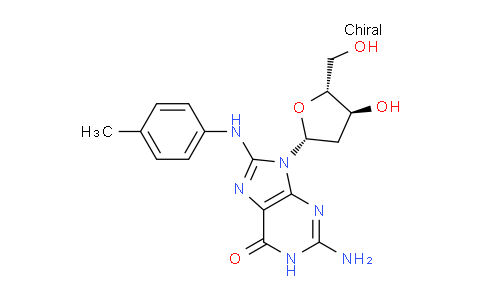 CAS No. 126788-73-6, 2-Amino-9-((2R,4S,5R)-4-hydroxy-5-(hydroxymethyl)tetrahydrofuran-2-yl)-8-(p-tolylamino)-1H-purin-6(9H)-one