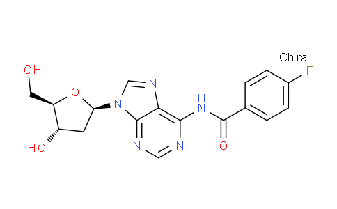 CAS No. 90335-44-7, 4-Fluoro-N-(9-((2R,4S,5R)-4-hydroxy-5-(hydroxymethyl)tetrahydrofuran-2-yl)-9H-purin-6-yl)benzamide