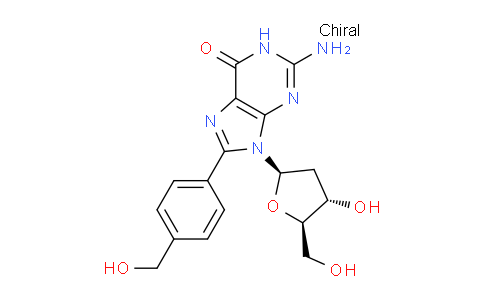 CAS No. 161066-04-2, 2-Amino-9-((2R,4S,5R)-4-hydroxy-5-(hydroxymethyl)tetrahydrofuran-2-yl)-8-(4-(hydroxymethyl)phenyl)-1H-purin-6(9H)-one