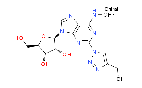 CAS No. 918868-00-5, (2R,3R,4S,5R)-2-(2-(4-Ethyl-1H-1,2,3-triazol-1-yl)-6-(methylamino)-9H-purin-9-yl)-5-(hydroxymethyl)tetrahydrofuran-3,4-diol