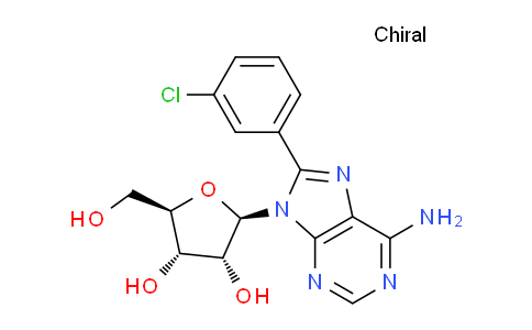 CAS No. 833445-95-7, (2R,3R,4S,5R)-2-(6-Amino-8-(3-chlorophenyl)-9H-purin-9-yl)-5-(hydroxymethyl)tetrahydrofuran-3,4-diol