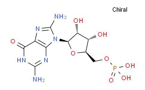 CAS No. 57460-97-6, ((2R,3S,4R,5R)-5-(2,8-Diamino-6-oxo-1H-purin-9(6H)-yl)-3,4-dihydroxytetrahydrofuran-2-yl)methyl dihydrogen phosphate