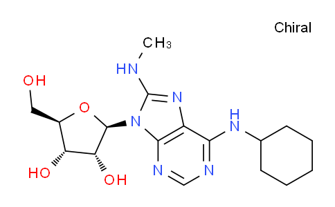 CAS No. 832738-29-1, (2R,3R,4S,5R)-2-(6-(Cyclohexylamino)-8-(methylamino)-9H-purin-9-yl)-5-(hydroxymethyl)tetrahydrofuran-3,4-diol