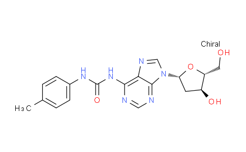 CAS No. 922713-81-3, 1-(9-((2R,4S,5R)-4-Hydroxy-5-(hydroxymethyl)tetrahydrofuran-2-yl)-9H-purin-6-yl)-3-(p-tolyl)urea