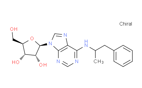 CAS No. 20125-40-0, (2R,3S,4R,5R)-2-(Hydroxymethyl)-5-(6-((1-phenylpropan-2-yl)amino)-9H-purin-9-yl)tetrahydrofuran-3,4-diol