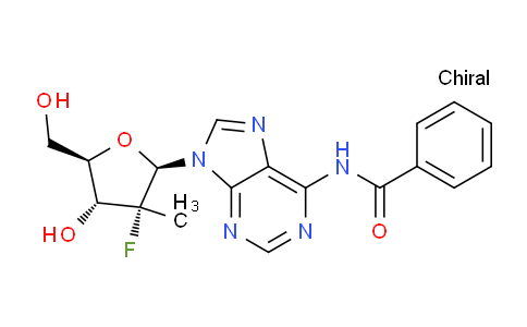 CAS No. 874638-95-6, N-(9-((2R,3R,4R,5R)-3-Fluoro-4-hydroxy-5-(hydroxymethyl)-3-methyltetrahydrofuran-2-yl)-9H-purin-6-yl)benzamide