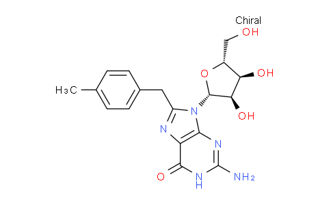 CAS No. 88158-13-8, 2-Amino-9-((2R,3R,4S,5R)-3,4-dihydroxy-5-(hydroxymethyl)tetrahydrofuran-2-yl)-8-(4-methylbenzyl)-1H-purin-6(9H)-one