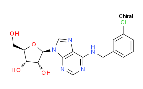 CAS No. 23660-97-1, (2R,3R,4S,5R)-2-(6-((3-Chlorobenzyl)amino)-9H-purin-9-yl)-5-(hydroxymethyl)tetrahydrofuran-3,4-diol